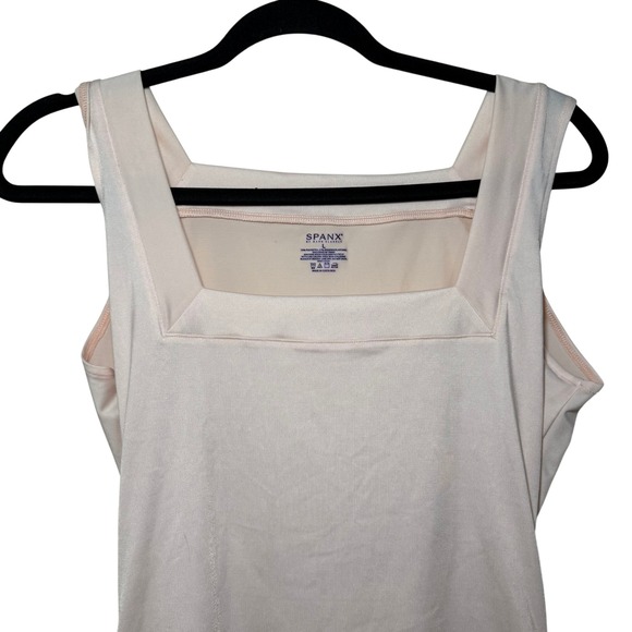 Spanx by Sara Blakely Square Neck Shaping Tank Top Nude Beige Size L - Picture 4 of 8